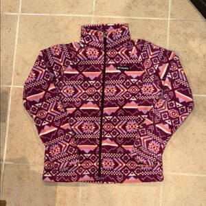 Columbia Kids' Geometric Purple Fleece Jacket